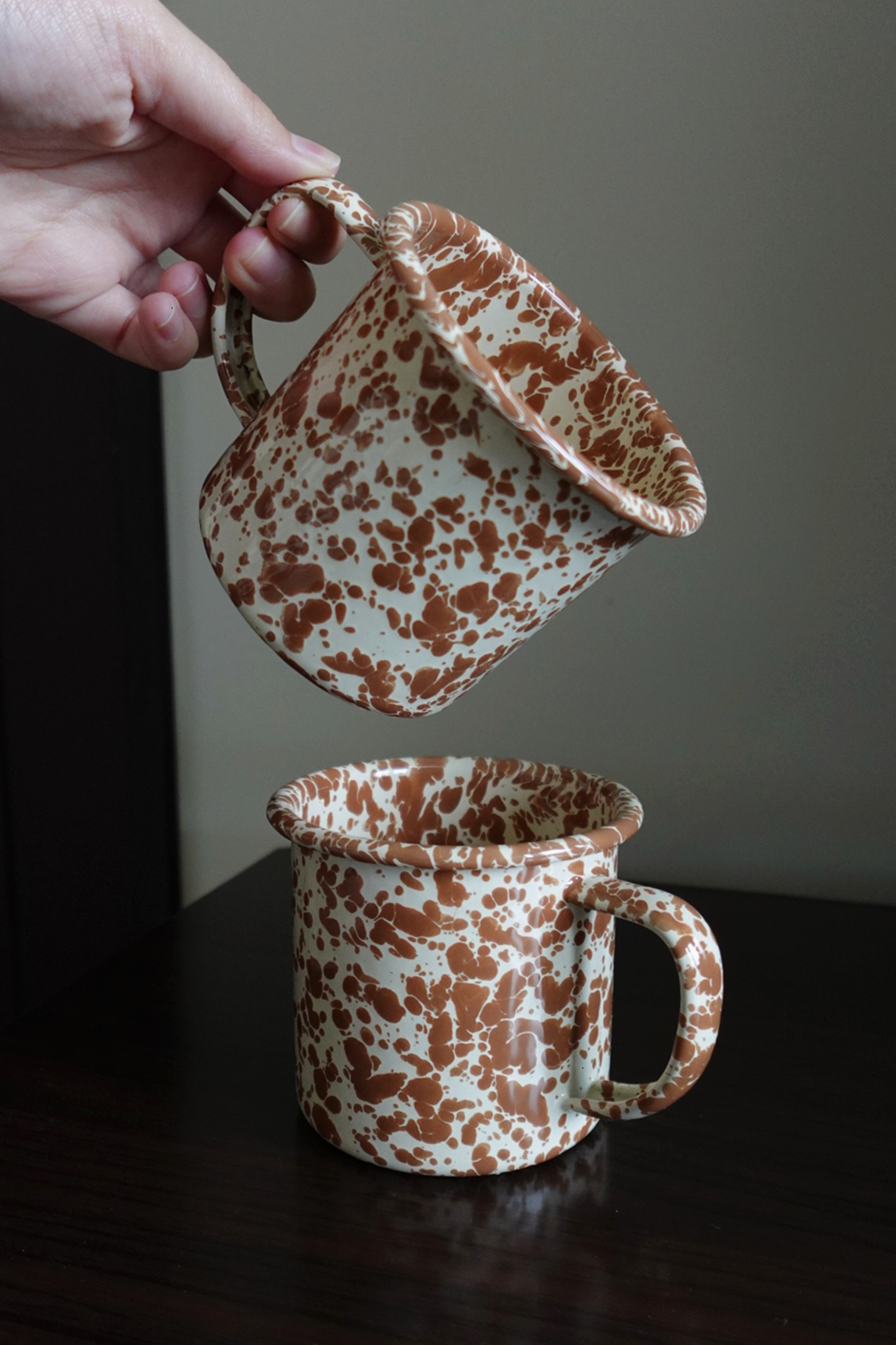 Crow Canyon Home Splatter Mug - Brown