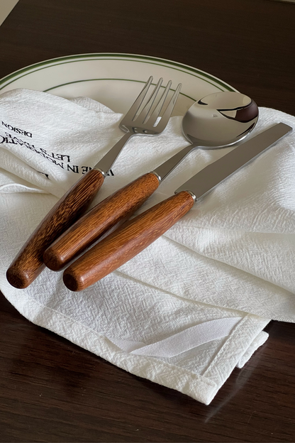 Olivier Cutlery 3-piece Set - Wooden