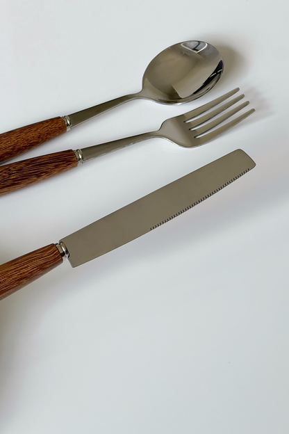 Olivier Cutlery 3-piece Set - Wooden